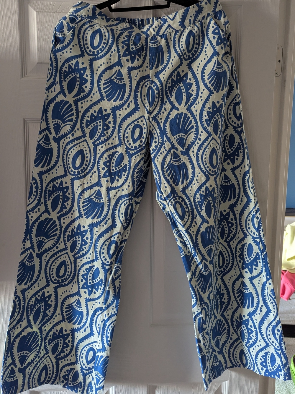 Compañia Fantastica Blue & White Paisley Pants